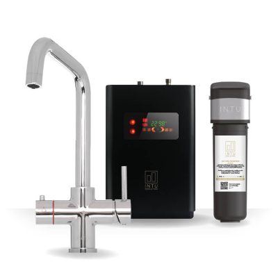 Expression Chrome & Apex Noir 3-1 Square Instant Boiling Water Tap