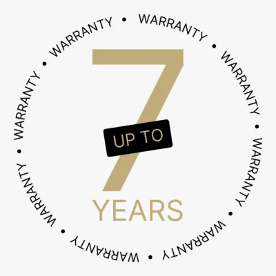 Upto 7 years warranty image